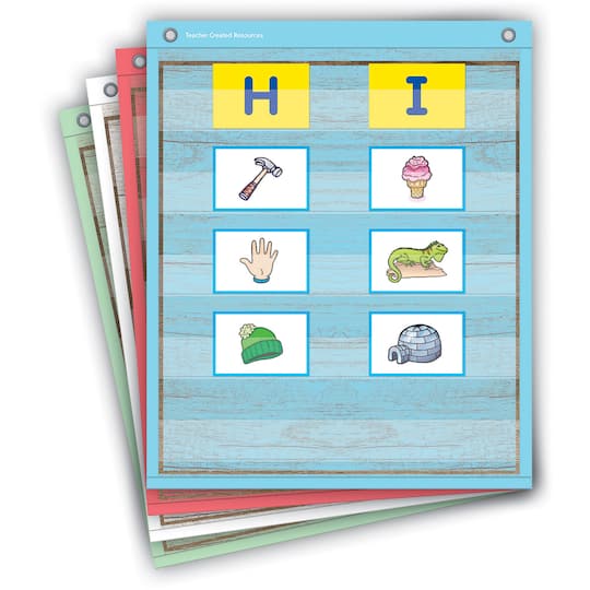 Teacher Created Resources Painted Wood Magnetic Mini Pocket Charts, 14" x 17"